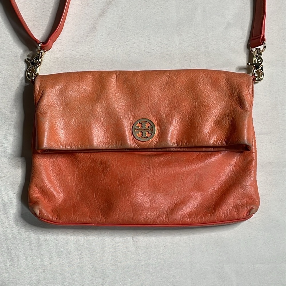 Tory Burch 3 way Orange Leather Crossbody Bag - Picture 3 of 13